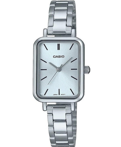 CASIO & VINTAGECasio LTP - V009D - 2EUDF Women's Stainless Steel Watch - Blue Dial, Rectangular CaseWATCHESEcecile