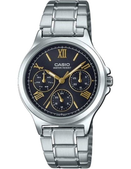 CASIO & VINTAGECasio LTP - V300D - 1A2UDF Women's Watch - Black Dial, Stainless Steel BraceletWATCHESEcecile