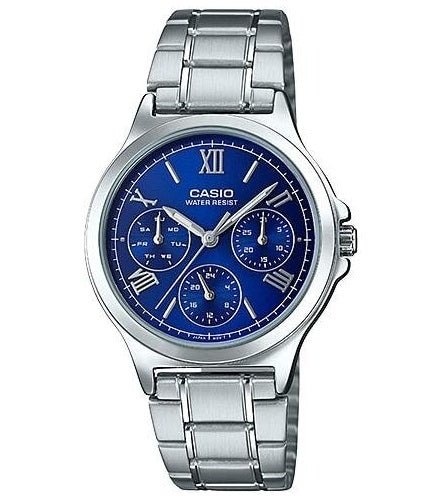 CASIO & VINTAGECasio LTP - V300D - 2A2UDF Women's Watch - Blue Dial, Stainless Steel BraceletWATCHESEcecile