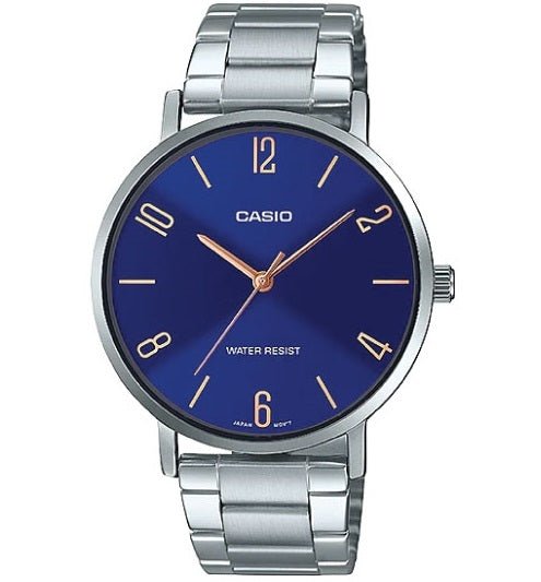 CASIO & VINTAGECasio LTP - VT01D - 2B2UDF Women's Stainless Steel Watch – Blue DialWATCHESEcecile