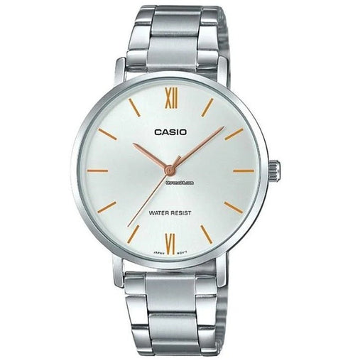 CASIO & VINTAGECasio LTP - VT01D - 7BUDF Women's Stainless Steel Watch – Silver DialWATCHESEcecile