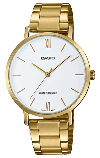 CASIO & VINTAGECasio LTP - VT01G - 7BUDF Women's Gold - Tone Analog Watch – White DialWATCHESEcecile