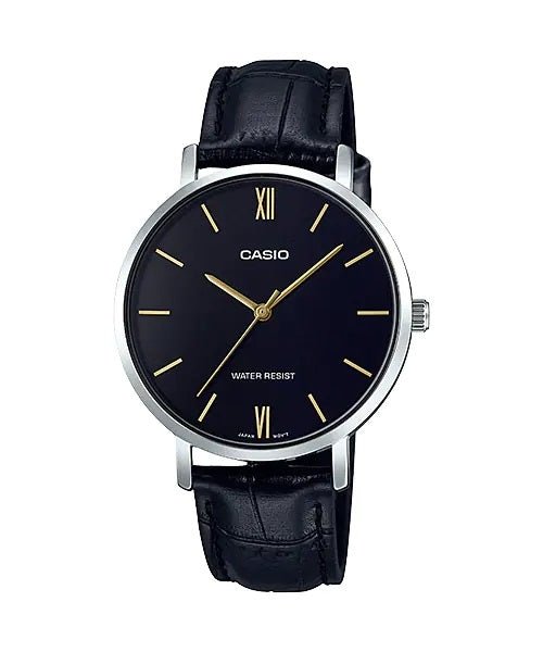 CASIO & VINTAGECasio LTP - VT01L - 1BUDF Women's Black Leather Watch – Black DialWATCHESEcecile