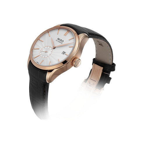 MIDOMido Belluna II M0244283603100 Automatic Men's Watch – Silver Dial, Black Leather StrapWATCHESEcecile