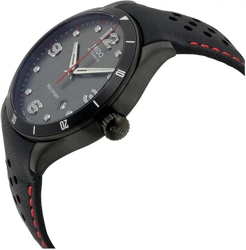 MIDOMido Multifort M0254073606100 Automatic Men's Watch – Anthracite Dial, Black Leather StrapWATCHESEcecile