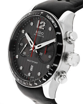 MIDOMido Multifort M0256271606100 Automatic Men's Watch – Black Dial, Black Leather StrapWATCHESEcecile