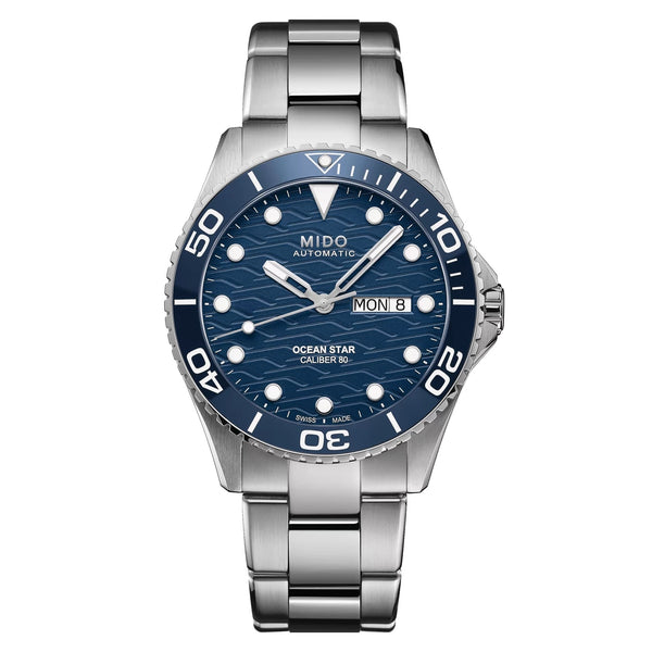 MIDOMido Ocean Star 200C M042.430.11.041.00 Men's Watch - 42.5mm Stainless Steel Case, Blue Dial, Automatic MovementWATCHESEcecile