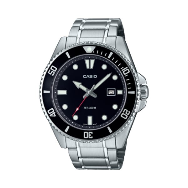 CASIO & VINTAGECasio MDV - 107D - 1A1VEF Men's Analog Dive Watch – Stainless Steel, 200M Water Resistance, Date DisplayWATCHESEcecile