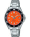 CASIO & VINTAGECasio MDV - 10D - 4A1VDF Men's Diver's Watch - Orange Dial, Stainless SteelWATCHESEcecile