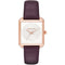 MICHAEL KORSMichael Kors Lake MK2585 Women's Watch - Rose Gold - Tone Square Case, Plum Leather StrapWATCHESEcecile