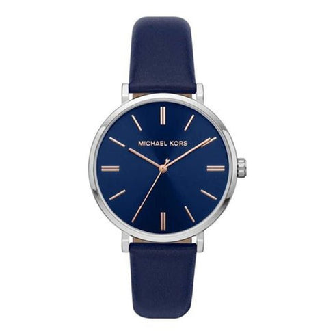 MICHAEL KORSMichael Kors MK2968 Women's Watch - Silver - Tone Case, Blue Dial, and StrapWATCHESEcecile