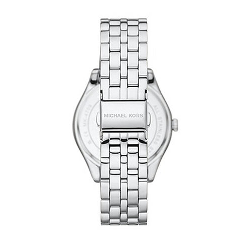MICHAEL KORSMichael Kors MK4708 Women's Harlowe Silver - Tone Watch with Pavé Crystal BezelWATCHESEcecile