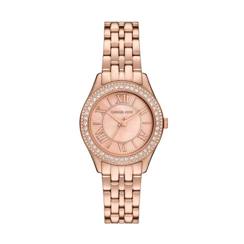 MICHAEL KORSMichael Kors MK4845 Women's Mini Harlowe Rose Gold - Tone Watch with Pavé Crystal BezelWATCHESEcecile