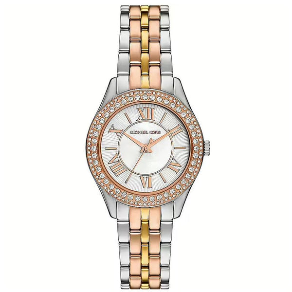 MICHAEL KORSMichael Kors MK4846 Women's Mini Harlowe Pavé Tri - Tone WatchWATCHESEcecile