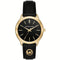 MICHAEL KORSMichael Kors MK7482 Women's Slim Runway Gold - Tone Watch with Black Leather StrapWATCHESEcecile