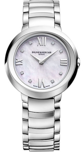 BAUME&MERCIERBaume & Mercier Promesse MOA10158 Women's Quartz Watch - 30mm Stainless Steel Case, Mother - of - Pearl Dial with Diamond Markers, Stainless Steel BraceletWATCHESEcecile