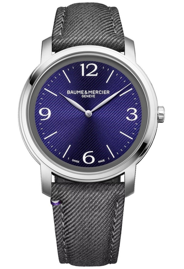 BAUME&MERCIERBaume & Mercier Classima MOA10706 Men's Quartz Watch – 42mm Stainless Steel Case, Violet Sun Satin Dial, Interchangeable StrapsWATCHESEcecile