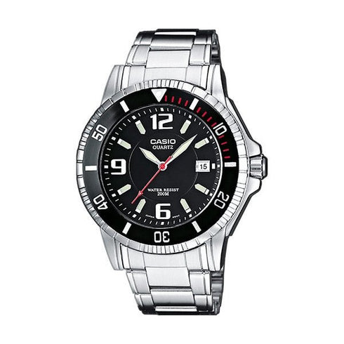 CASIO & VINTAGECasio MTD - 1053D - 1AVES Men's Analog Watch – Stainless Steel, Black Dial, 200m Water ResistanceWATCHESEcecile
