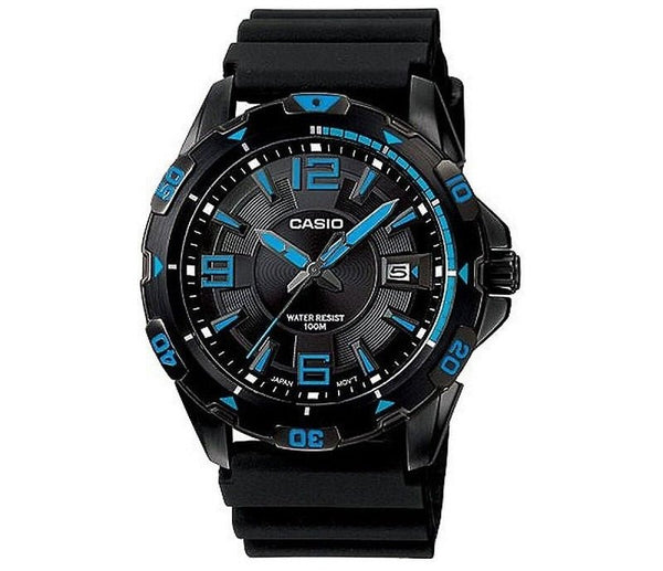 CASIO & VINTAGECasio MTD - 1065B - 1A1 Men's Analog Diver Watch – Black/Blue, 100m Water ResistanceWATCHESEcecile