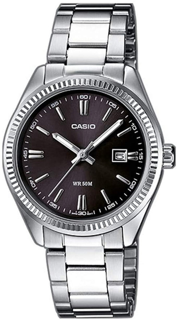 CASIO & VINTAGECasio MTP - 1302D - 1A1VDF Men's Watch - Black Dial, Stainless Steel BandWATCHESEcecile