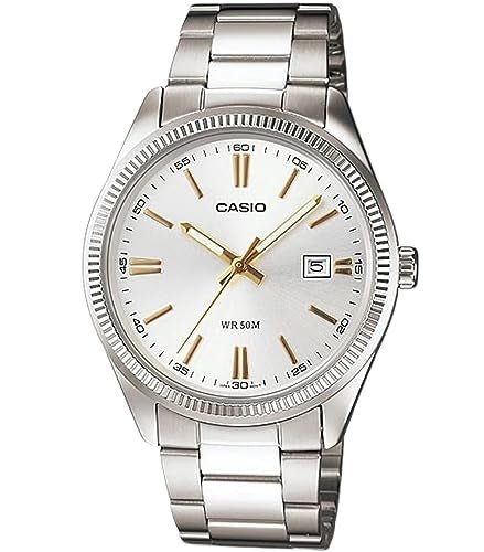 CASIO & VINTAGECasio MTP - 1302D - 7A2VDF Men's Analog Watch – White Dial with Stainless Steel BraceletWATCHESEcecile