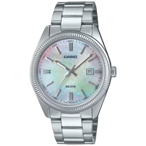 CASIO & VINTAGECasio MTP - 1302DS - 7AVDF Men's Analog Watch – White Dial with Stainless Steel BraceletWATCHESEcecile