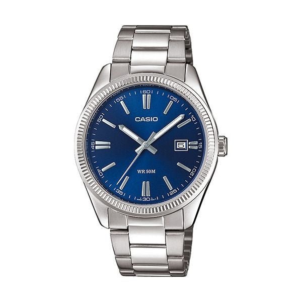 CASIO & VINTAGECasio MTP - 1302PD - 2AVEF Men's Analog Watch - Blue Dial, Stainless Steel BandWATCHESEcecile