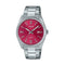 CASIO & VINTAGECasio MTP - 1302PD - 4AVEF Men's Analog Watch - Stainless Steel Band, Red DialWATCHESEcecile
