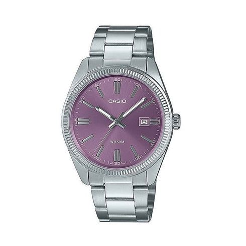 CASIO & VINTAGECasio MTP - 1302PD - 6AVEF Men's Watch - Purple Dial, Stainless Steel BraceletWATCHESEcecile