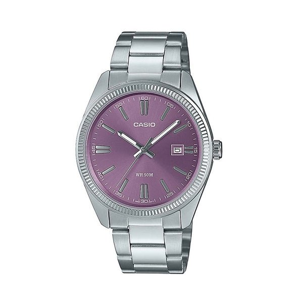 CASIO & VINTAGECasio MTP - 1302PD - 6AVEF Men's Watch - Purple Dial, Stainless Steel BraceletWATCHESEcecile