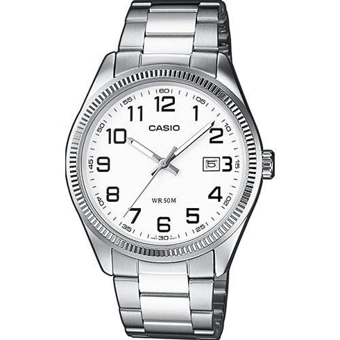 CASIO & VINTAGECasio MTP - 1302PD - 7BVDF Men's Analog Watch – White Dial with Stainless Steel BraceletWATCHESEcecile