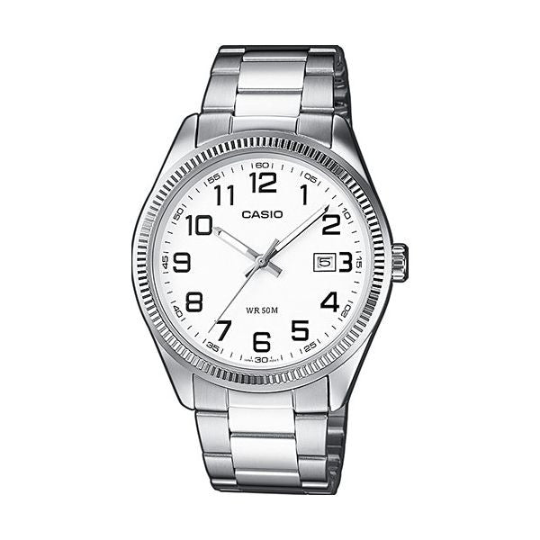 CASIO & VINTAGECasio MTP - 1302PD - 7BVEF Men's Analog Watch – White Dial with Stainless Steel BraceletWATCHESEcecile