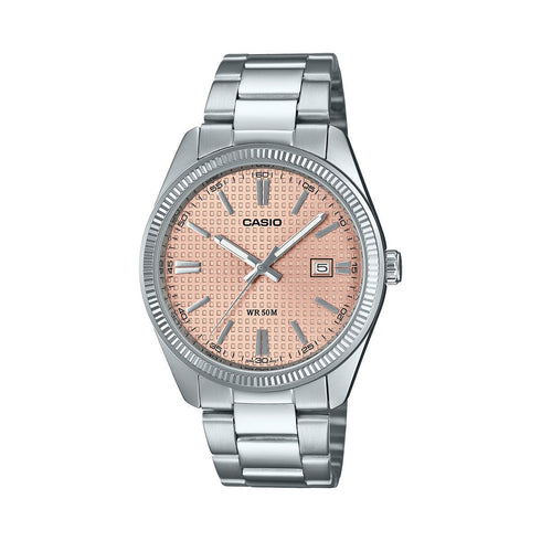 CASIO & VINTAGECasio MTP - 1302PE - 4AVEF Men's Analog Watch – Red Dial with Stainless Steel BraceletWATCHESEcecile