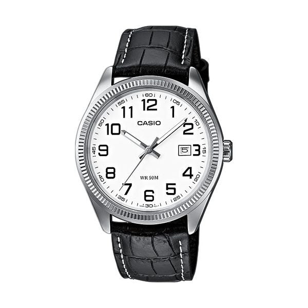 CASIO & VINTAGECasio MTP - 1302PL - 7BVEF Men's Analog Watch – White Dial with Genuine Leather BandWATCHESEcecile