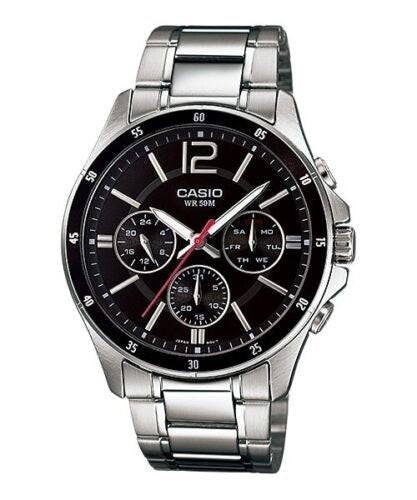 CASIO & VINTAGECasio MTP - 1374D - 1AVDF Men's Stainless Steel Watch – Black DialWATCHESEcecile