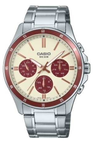 CASIO & VINTAGECasio MTP - 1374D - 5A2VDF Men's Stainless Steel Watch – Brown DialWATCHESEcecile