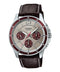 CASIO & VINTAGECasio MTP - 1374L - 7A1VDF Men's Watch - Silver Dial, Brown Leather StrapWATCHESEcecile