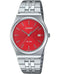 CASIO & VINTAGECasio MTP - B145D - 4A2VEF Men's Analog Watch – Red Dial with Stainless Steel BraceletWATCHESEcecile