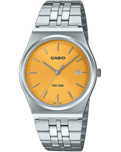 CASIO & VINTAGECasio MTP - B145D - 9AVEF Men's Analog Watch – Yellow Dial with Stainless Steel BraceletWATCHESEcecile