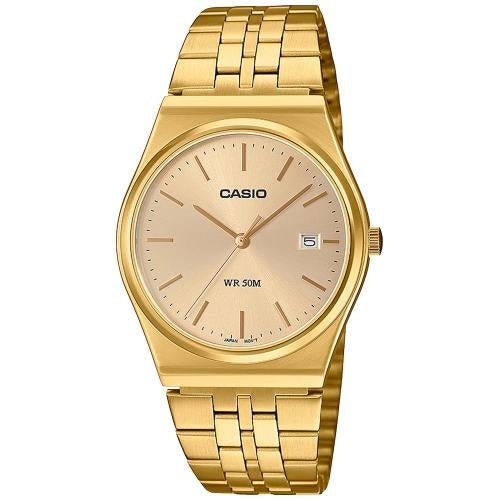 CASIO & VINTAGECasio MTP - B145G - 9AVEF Men's Analog Watch – Gold Dial with Stainless Steel BraceletWATCHESEcecile