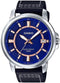 CASIO & VINTAGECasio MTP - E130L - 2A Men's Watch - Blue Dial, Leather StrapWATCHESEcecile
