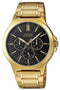 CASIO & VINTAGECasio MTP - V300G - 1AUDF Men's Watch – Gold Stainless Steel, Black Dial, ChronographWATCHESEcecile