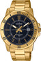 CASIO & VINTAGECasio MTP - VD01G - 1CVUDF Men's Watch - Black Dial, Gold - Plated Stainless Steel BraceletWATCHESEcecile