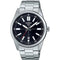 CASIO & VINTAGECasio MTP - VD02D - 1EUDF Men's Analog Watch - Stainless Steel, Black Dial, Date DisplayWATCHESEcecile