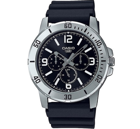 CASIO & VINTAGECasio MTP - VD300 - 1BUDF Men's Black Dial Resin Strap WatchWATCHESEcecile
