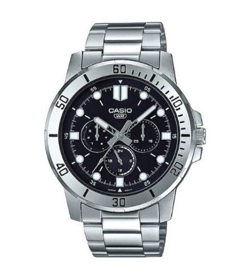 CASIO & VINTAGECasio MTP - VD300D - 1EUDF Men's Stainless Steel Watch – Black DialWATCHESEcecile