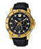 CASIO & VINTAGECasio MTP - VD300GL - 1EUDF Men's Watch - Black Dial, Gold - Tone Case, Black Leather BandWATCHESEcecile