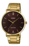 CASIO & VINTAGECasio MTP - VT01G - 5BUDF Men's Watch – Gold Tone, Brown Dial, 40mmWATCHESEcecile