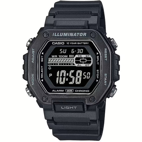 CASIO & VINTAGECasio MWD - 110HB - 1BVEF Men's Digital Watch, Black Resin Band, 100M Water ResistanceWATCHESEcecile