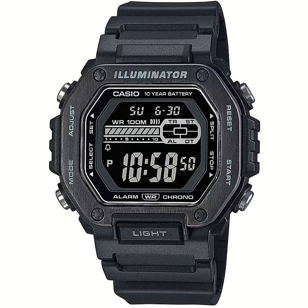 CASIO & VINTAGECasio MWD - 110HB - 1BVEF Men's Digital Watch, Black Resin Band, 100M Water ResistanceWATCHESEcecile